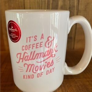 It's A Coffee & Hallmark Movies Kind of Day Mug Cup NEW w/sticker 16oz